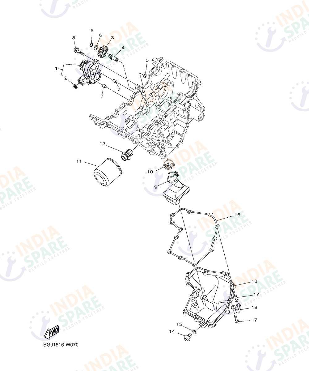 YAMAHA D772 MT 03 Series OIL PUMP